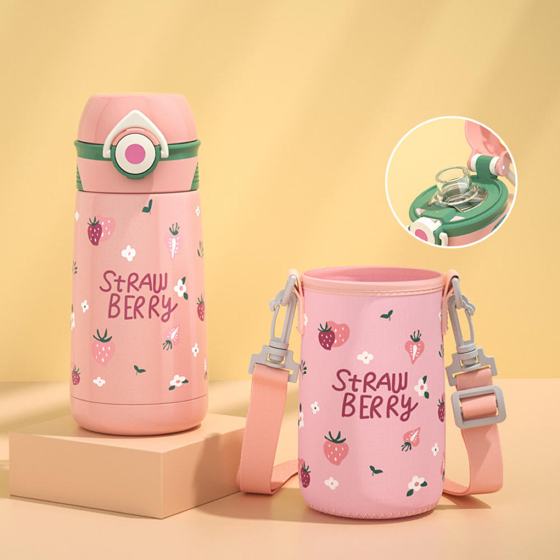 Kindertrinkflasche - Erdbeertraum
