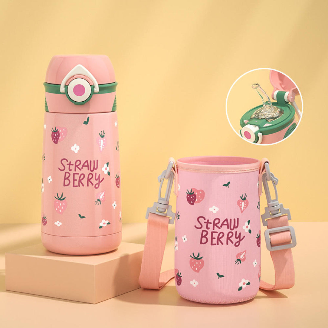 Kindertrinkflasche - Erdbeertraum
