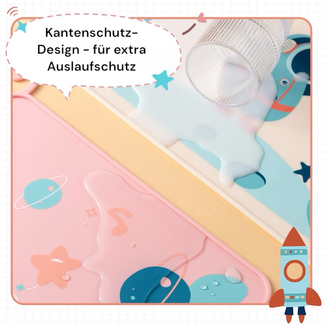 Silikon Tischset für Kinder - Käpt'n Bär